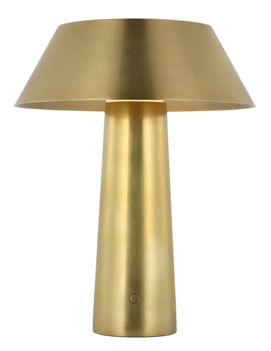 Visual Comfort Modern SLTB56927HAB LED Table Lamp, Hand Rubbed Antique Brass