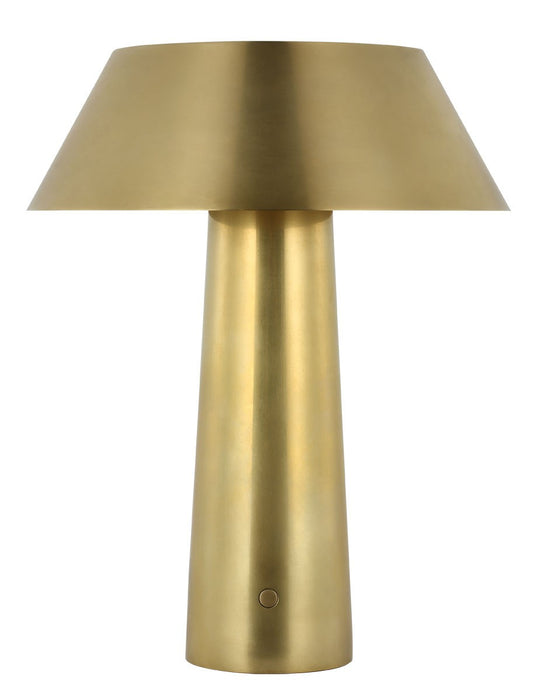 Visual Comfort Modern SLTB56927HAB LED Table Lamp, Hand Rubbed Antique Brass