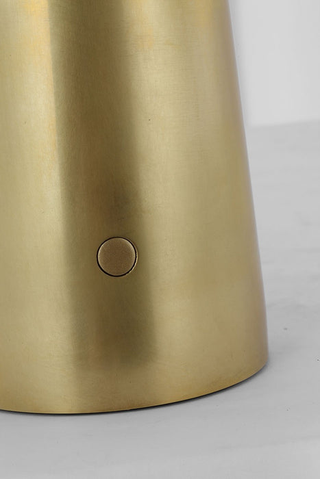 Visual Comfort Modern SLTB56927HAB LED Table Lamp, Hand Rubbed Antique Brass