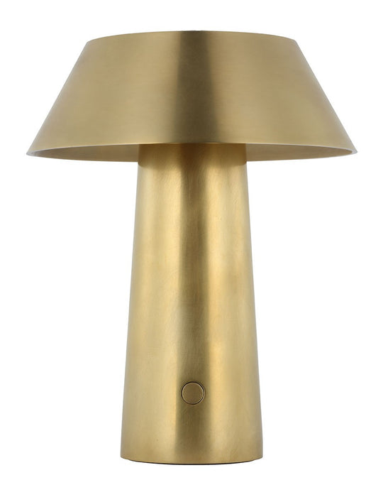 Visual Comfort Modern SLTB25727HAB LED Table Lamp, Hand Rubbed Antique Brass