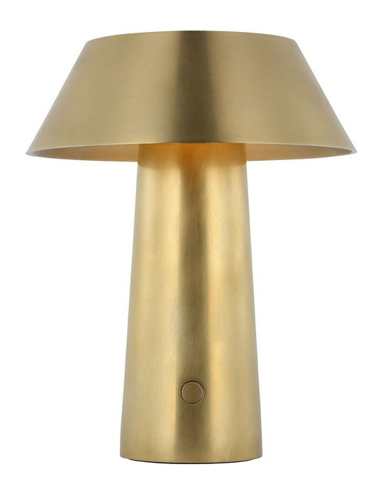 Visual Comfort Modern SLTB25727HAB LED Table Lamp, Hand Rubbed Antique Brass