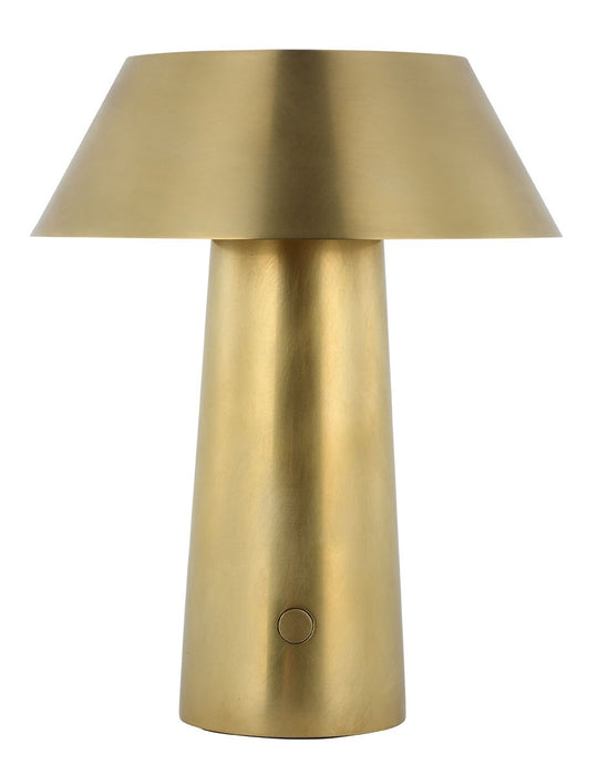 Visual Comfort Modern SLTB25727HAB LED Table Lamp, Hand Rubbed Antique Brass