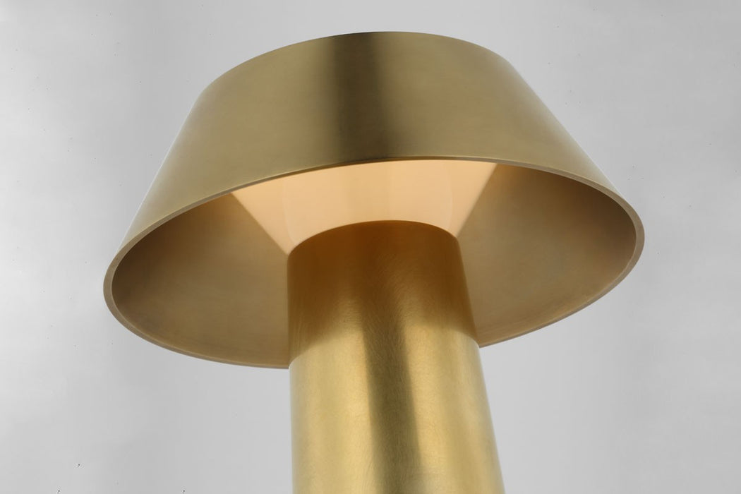 Visual Comfort Modern SLTB25727HAB LED Table Lamp, Hand Rubbed Antique Brass