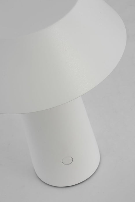 Visual Comfort Modern SLTB25727W LED Table Lamp, Matte White