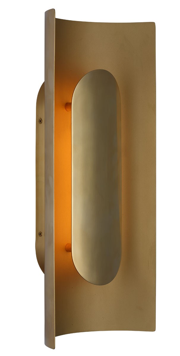 Visual Comfort Modern PBWS50227HAB LED Wall Sconce, Hand Rubbed Antique Brass