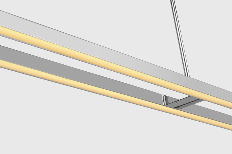 Visual Comfort Modern 700LSSTG284PSS-LED927 LED Linear Suspension, Polished Stainless Steel