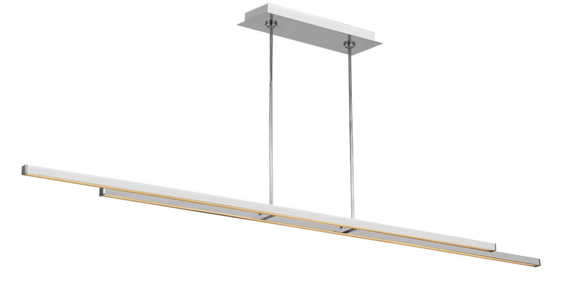 Visual Comfort Modern 700LSSTG284PSS-LED927-277 LED Linear Suspension, Polished Stainless Steel