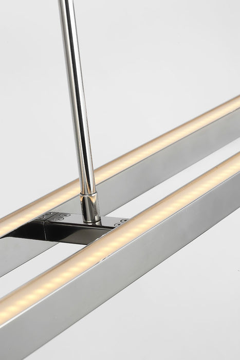 Visual Comfort Modern 700LSSTG284PSS-LED927-277 LED Linear Suspension, Polished Stainless Steel