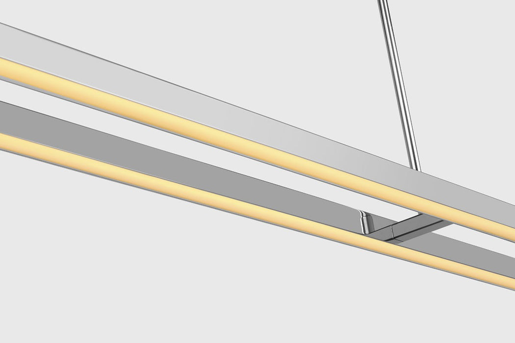 Visual Comfort Modern 700LSSTG284PSS-LED927-277 LED Linear Suspension, Polished Stainless Steel