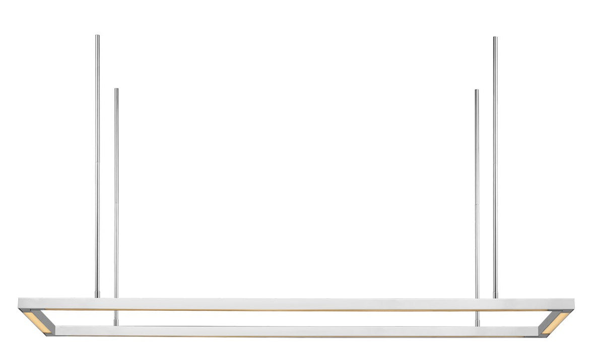 Visual Comfort Modern MDLS18727PSS LED Linear Suspension, Polished Stainless Steel