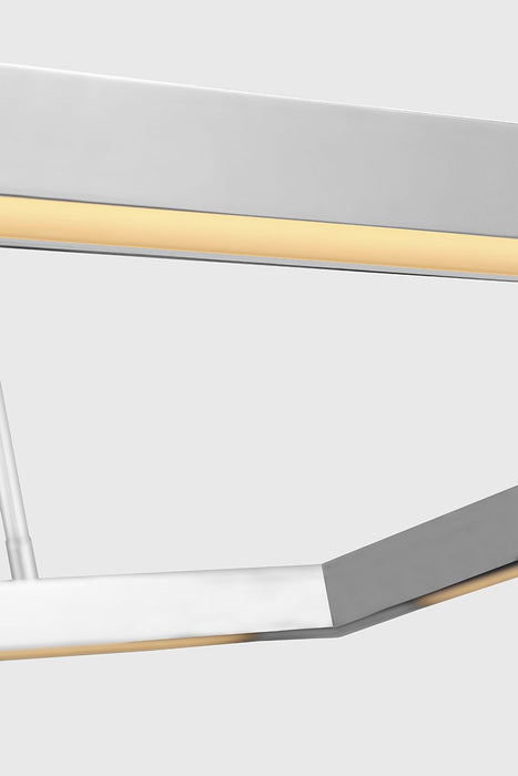 Visual Comfort Modern MDLS18727PSS LED Linear Suspension, Polished Stainless Steel