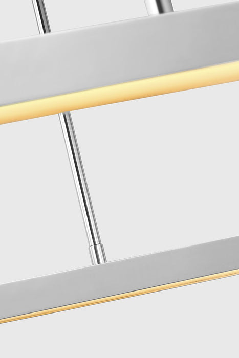 Visual Comfort Modern MDLS18727PSS LED Linear Suspension, Polished Stainless Steel