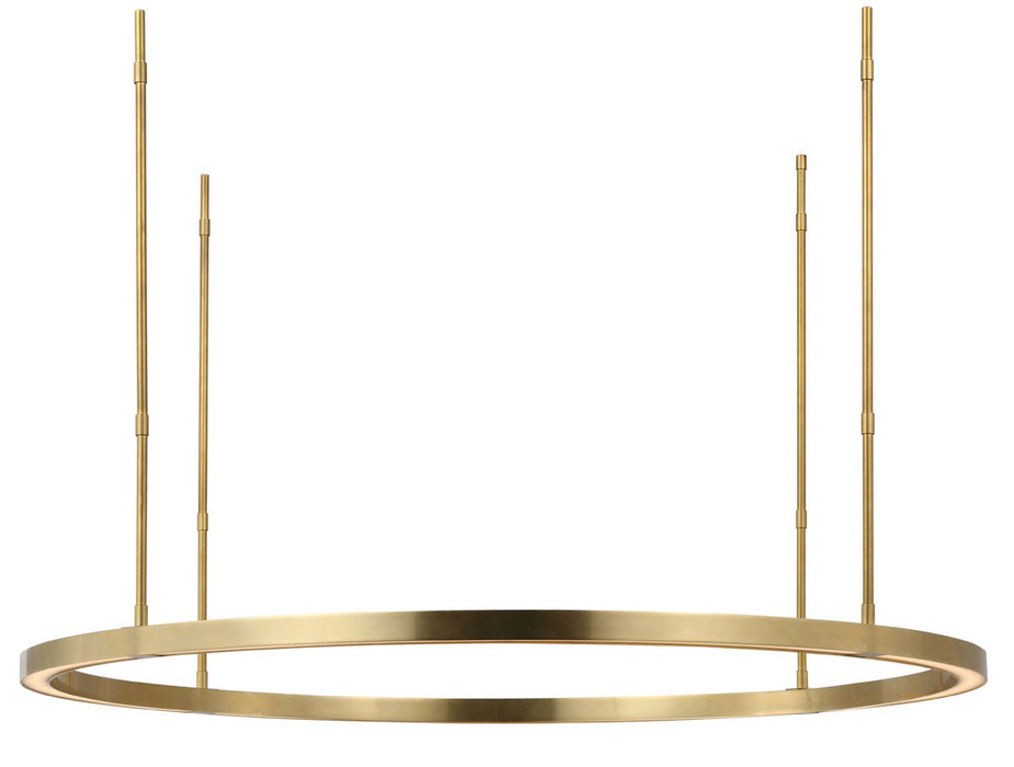 Visual Comfort Modern MDCH53927HAB LED Chandelier, Hand Rubbed Antique Brass