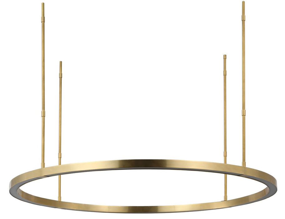 Visual Comfort Modern MDCH53927HAB LED Chandelier, Hand Rubbed Antique Brass