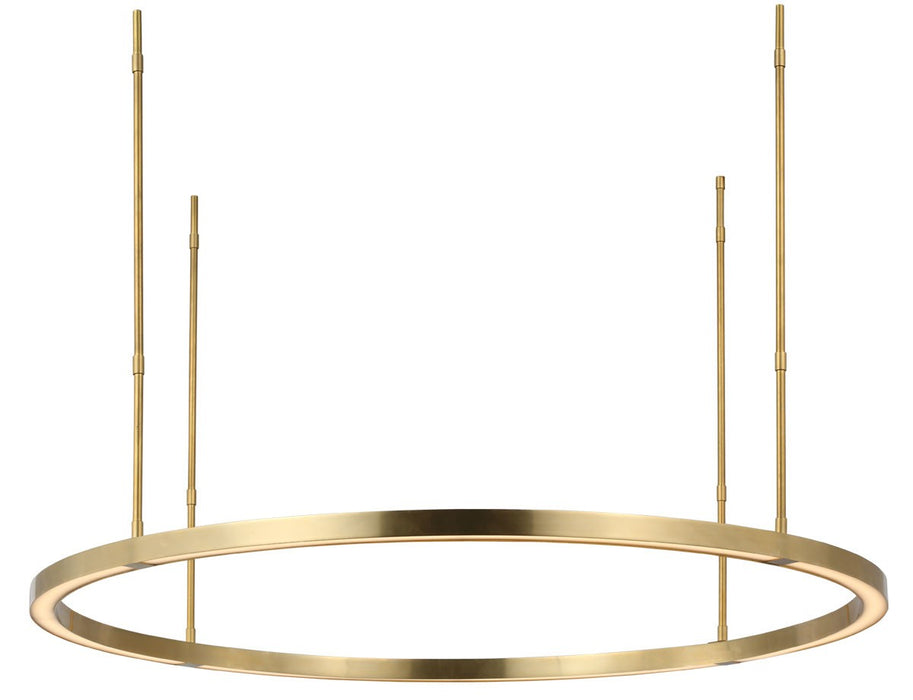 Visual Comfort Modern MDCH53927HAB LED Chandelier, Hand Rubbed Antique Brass
