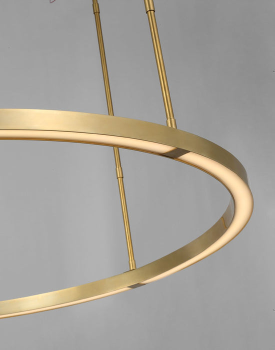 Visual Comfort Modern MDCH53927HAB LED Chandelier, Hand Rubbed Antique Brass