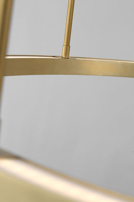 Visual Comfort Modern MDCH53927HAB LED Chandelier, Hand Rubbed Antique Brass