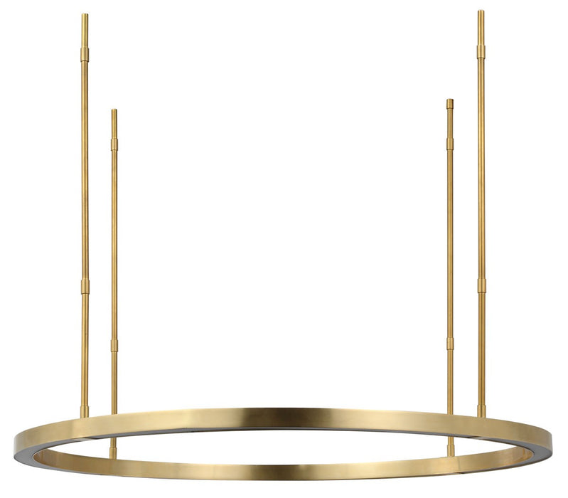 Visual Comfort Modern MDCH53827HAB LED Chandelier, Hand Rubbed Antique Brass