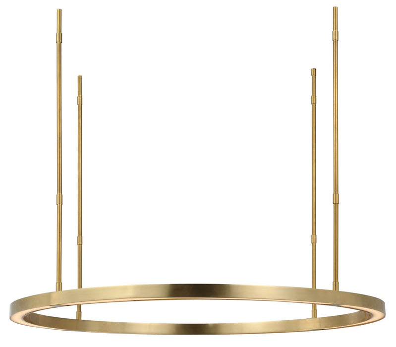 Visual Comfort Modern MDCH53827HAB LED Chandelier, Hand Rubbed Antique Brass