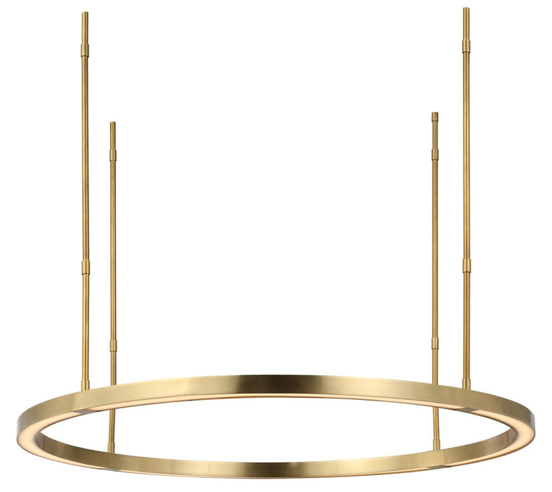 Visual Comfort Modern MDCH53827HAB LED Chandelier, Hand Rubbed Antique Brass
