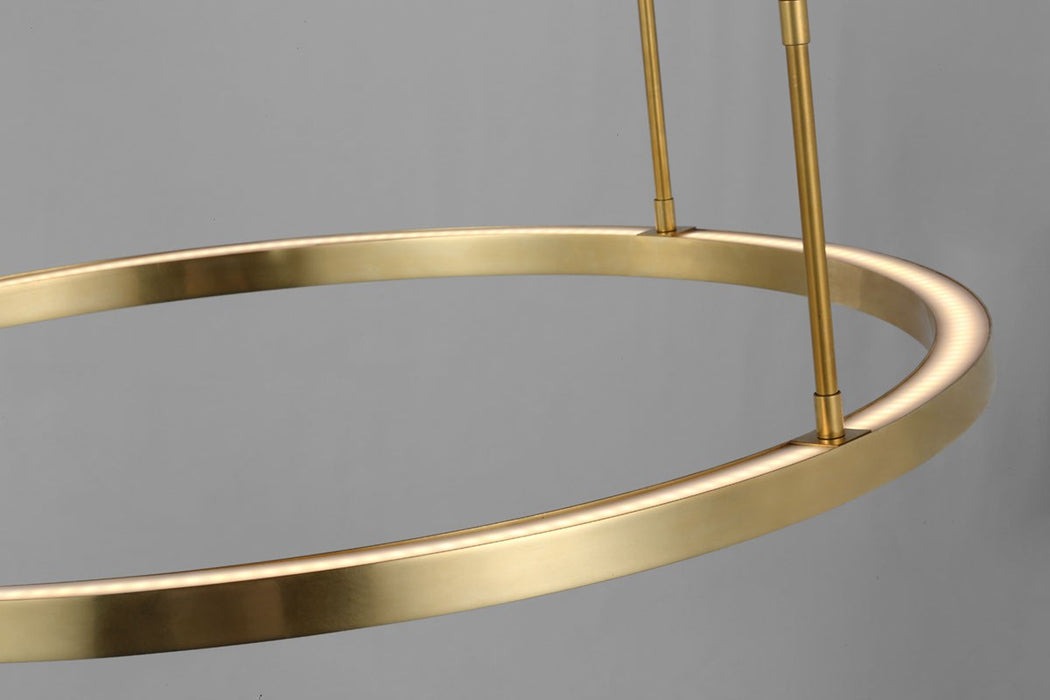 Visual Comfort Modern MDCH53827HAB LED Chandelier, Hand Rubbed Antique Brass