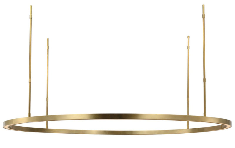 Visual Comfort Modern MDCH54027HAB LED Chandelier, Hand Rubbed Antique Brass