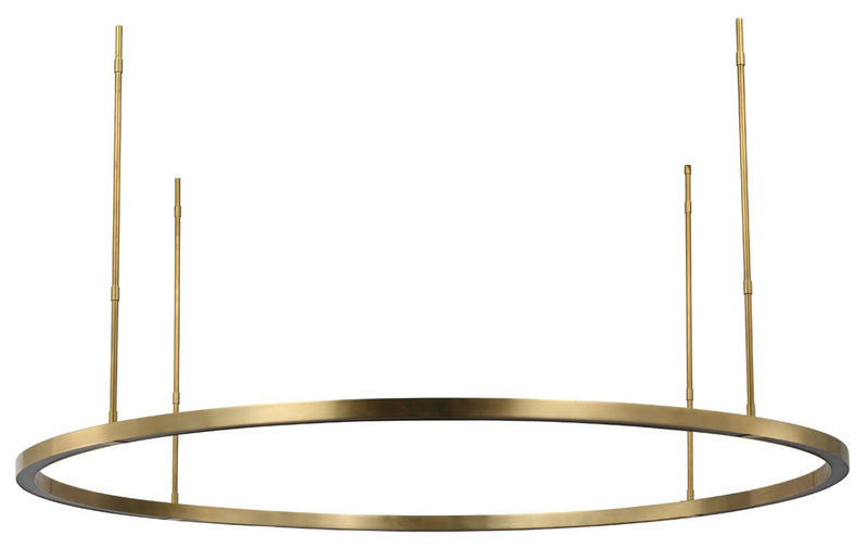 Visual Comfort Modern MDCH54027HAB LED Chandelier, Hand Rubbed Antique Brass