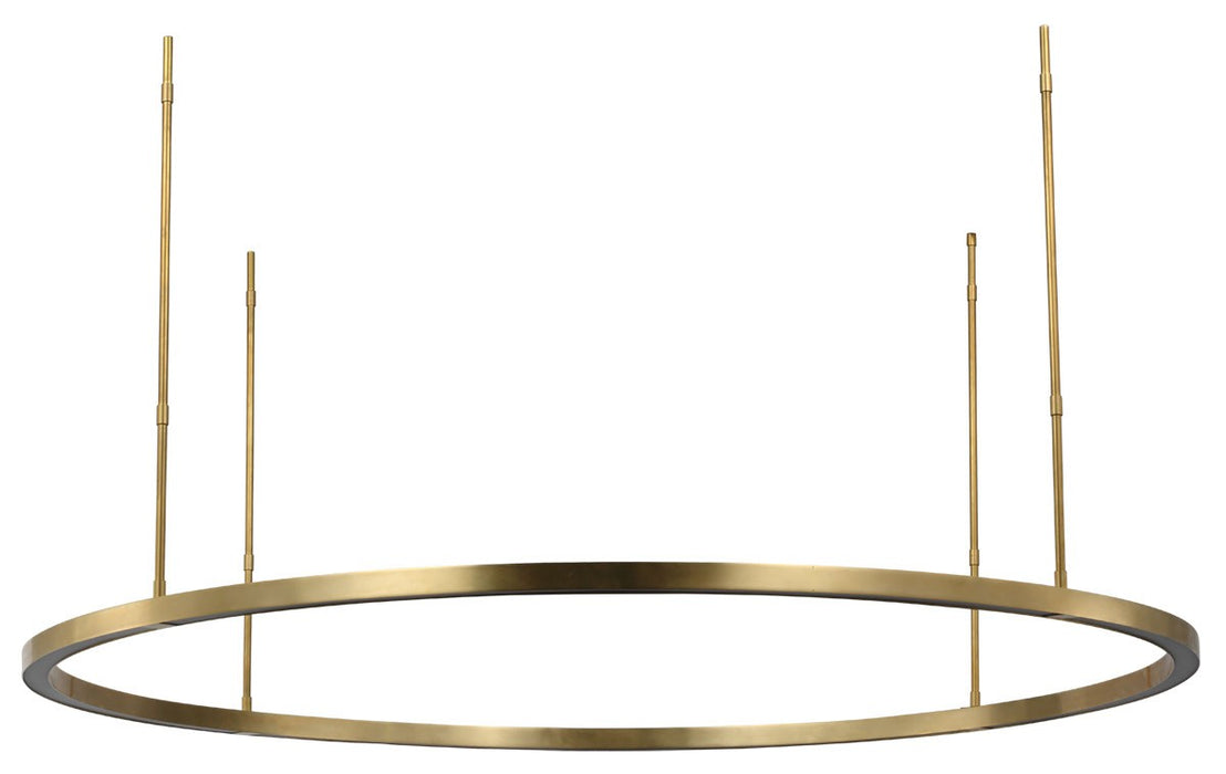 Visual Comfort Modern MDCH54027HAB LED Chandelier, Hand Rubbed Antique Brass