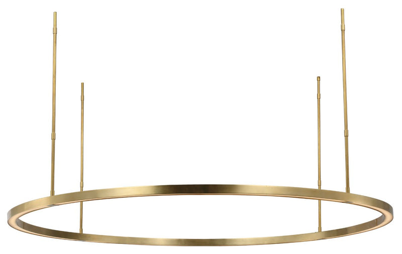Visual Comfort Modern MDCH54027HAB LED Chandelier, Hand Rubbed Antique Brass