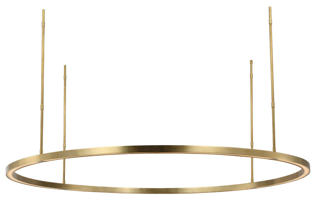 Visual Comfort Modern MDCH54027HAB LED Chandelier, Hand Rubbed Antique Brass