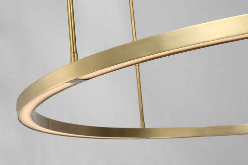 Visual Comfort Modern MDCH54027HAB LED Chandelier, Hand Rubbed Antique Brass