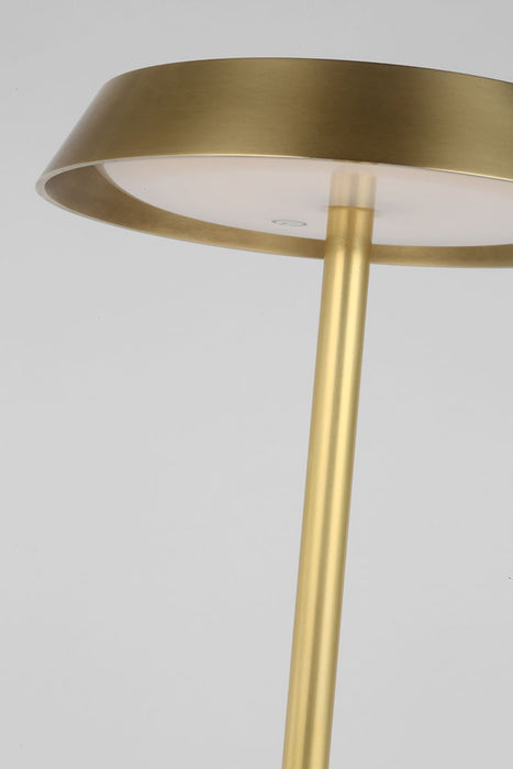 Visual Comfort Modern SLFL53627HAB LED Floor Lamp, Hand Rubbed Antique Brass