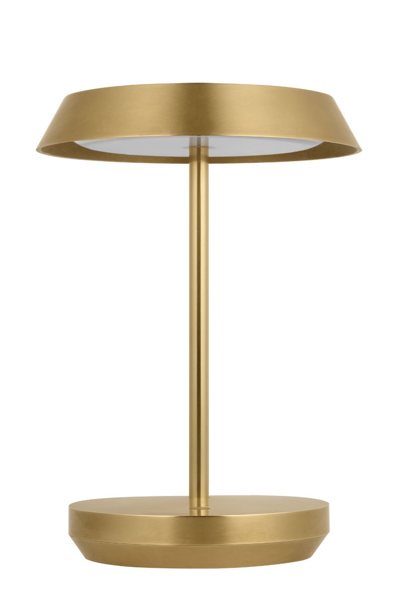 Visual Comfort Modern SLTB53227HAB LED Table Lamp, Hand Rubbed Antique Brass