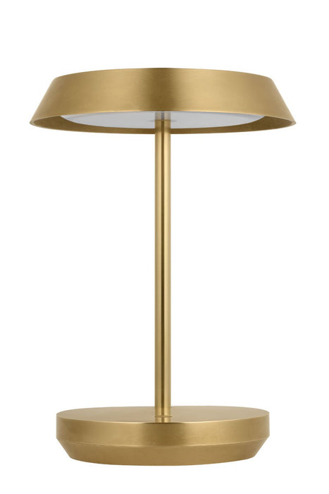Visual Comfort Modern SLTB53227HAB LED Table Lamp, Hand Rubbed Antique Brass