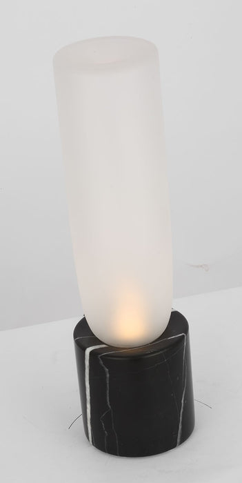 Visual Comfort Modern KWTB50027CEB LED Table Lamp, Black Marble