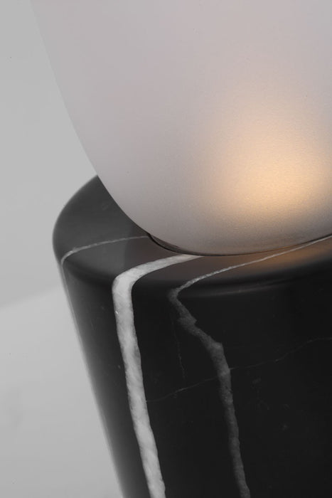 Visual Comfort Modern KWTB50027CEB LED Table Lamp, Black Marble