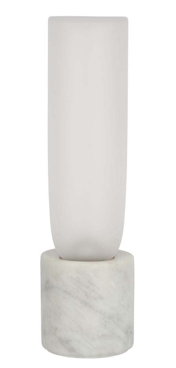 Visual Comfort Modern KWTB50027CEW LED Table Lamp, White Marble