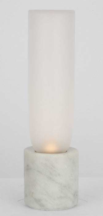 Visual Comfort Modern KWTB50027CEW LED Table Lamp, White Marble