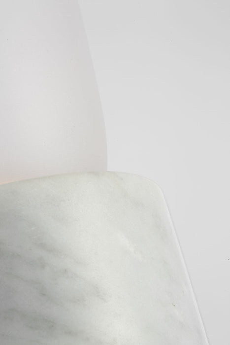 Visual Comfort Modern KWTB50027CEW LED Table Lamp, White Marble