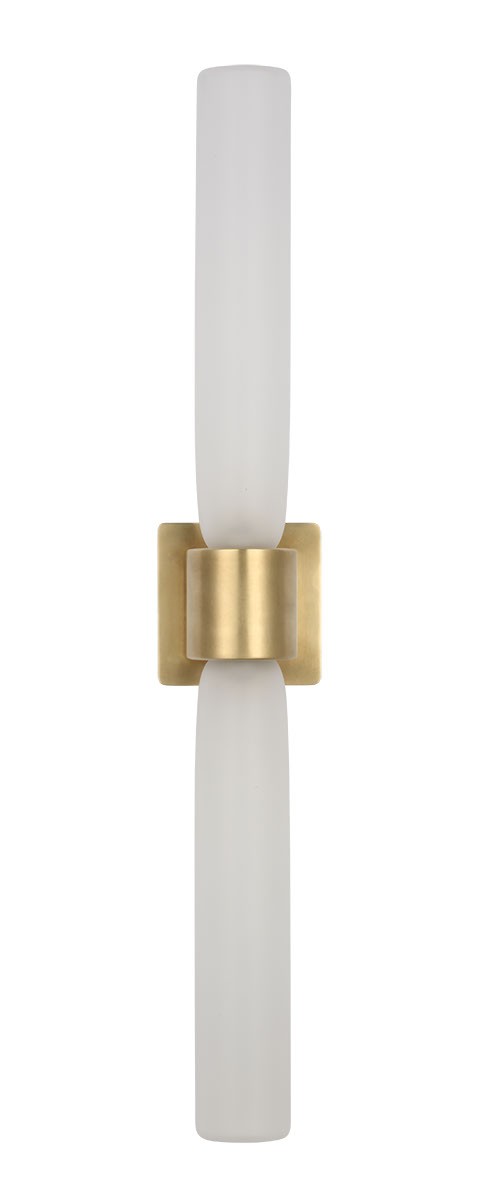 Visual Comfort Modern KWWS58027CEHAB LED Wall Sconce, Hand Rubbed Antique Brass