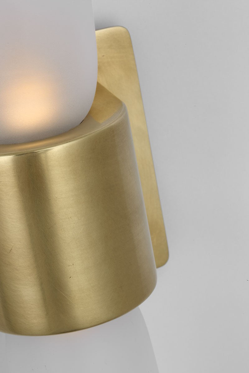 Visual Comfort Modern KWWS58027CEHAB LED Wall Sconce, Hand Rubbed Antique Brass