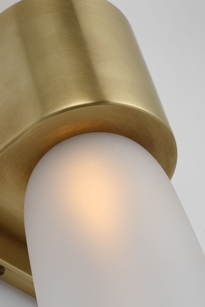 Visual Comfort Modern KWWS58027CEHAB LED Wall Sconce, Hand Rubbed Antique Brass