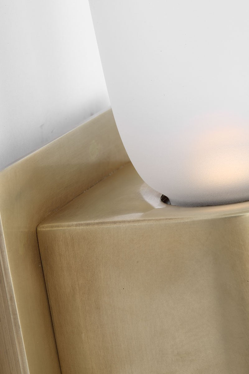 Visual Comfort Modern KWWS49827CEHAB LED Wall Sconce, Hand Rubbed Antique Brass
