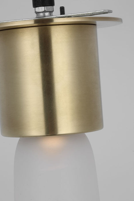 Visual Comfort Modern KWFM58127CEHAB LED Flush Mount, Hand Rubbed Antique Brass