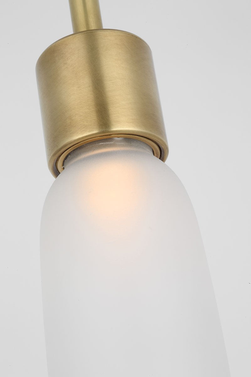 Visual Comfort Modern KWPD49627CEHAB LED Pendant, Hand Rubbed Antique Brass