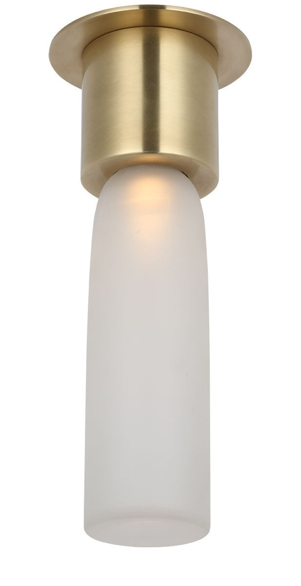 Visual Comfort Modern KWFM49927CEHAB LED Flush Mount, Hand Rubbed Antique Brass