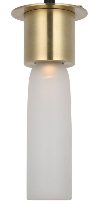 Visual Comfort Modern KWFM49927CEHAB LED Flush Mount, Hand Rubbed Antique Brass