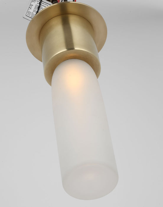 Visual Comfort Modern KWFM49927CEHAB LED Flush Mount, Hand Rubbed Antique Brass