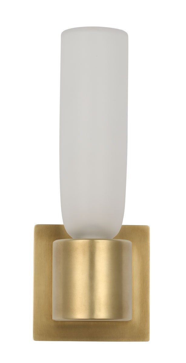 Visual Comfort Modern KWWS49727CEHAB LED Wall Sconce, Hand Rubbed Antique Brass