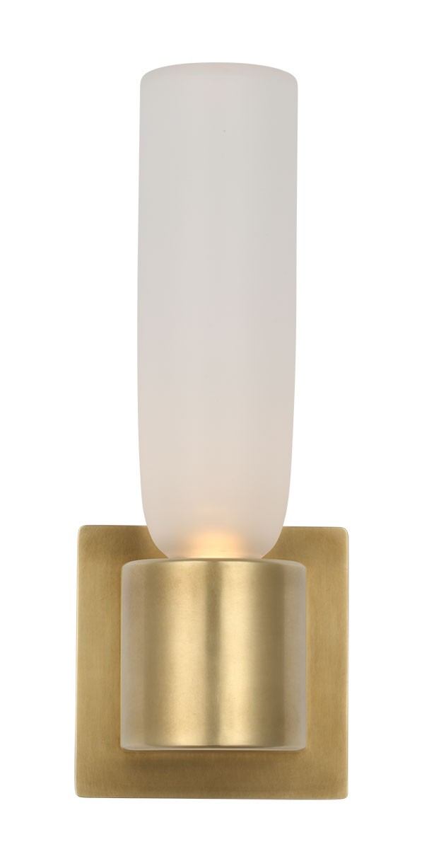 Visual Comfort Modern KWWS49727CEHAB LED Wall Sconce, Hand Rubbed Antique Brass